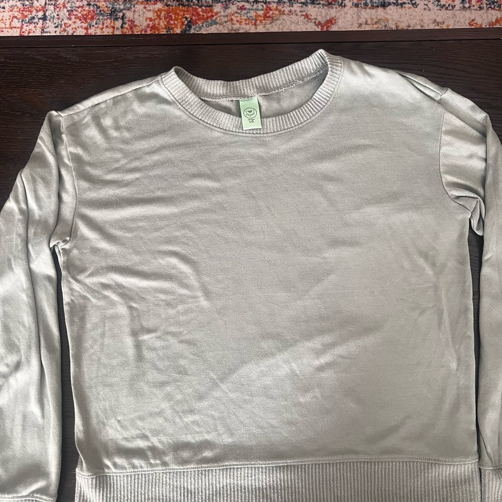 Honeydew light green Crew Neck Sweater